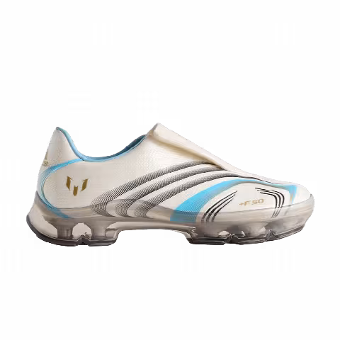 Kith x Messi x adidas F50 Inframe 'Off White Clear Blue Gold' With Trading Card