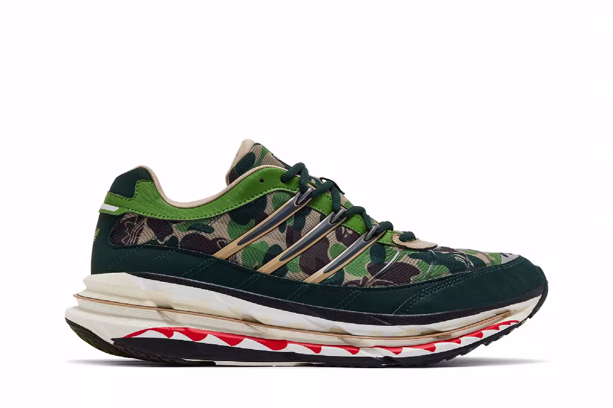 BAPE x adidas Harmony Green Camo, view 2
