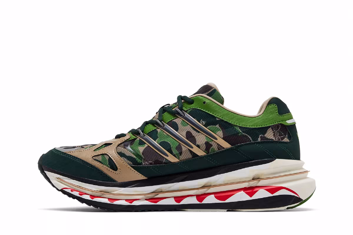 BAPE x adidas Harmony Green Camo, view 4
