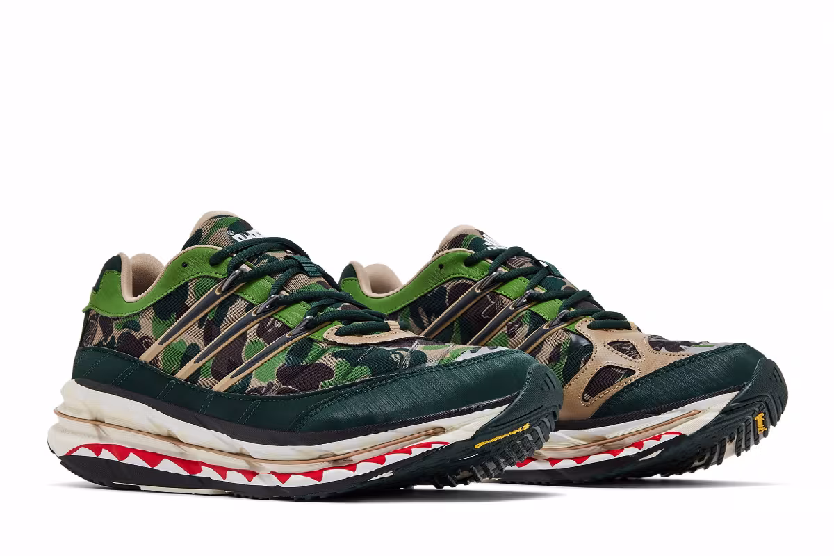 BAPE x adidas Harmony Green Camo, view 9