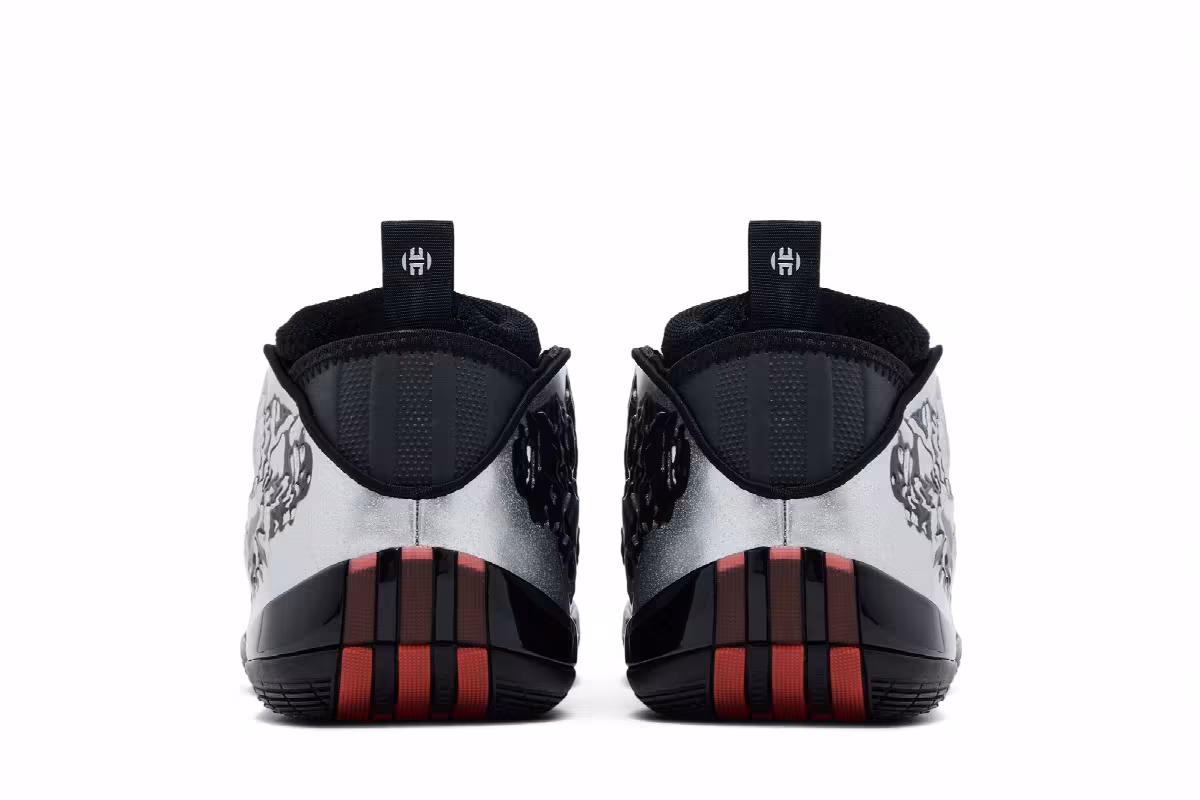 Willy Chavarria x adidas Harden 10 Silver Metallic Core Black Red, view 7