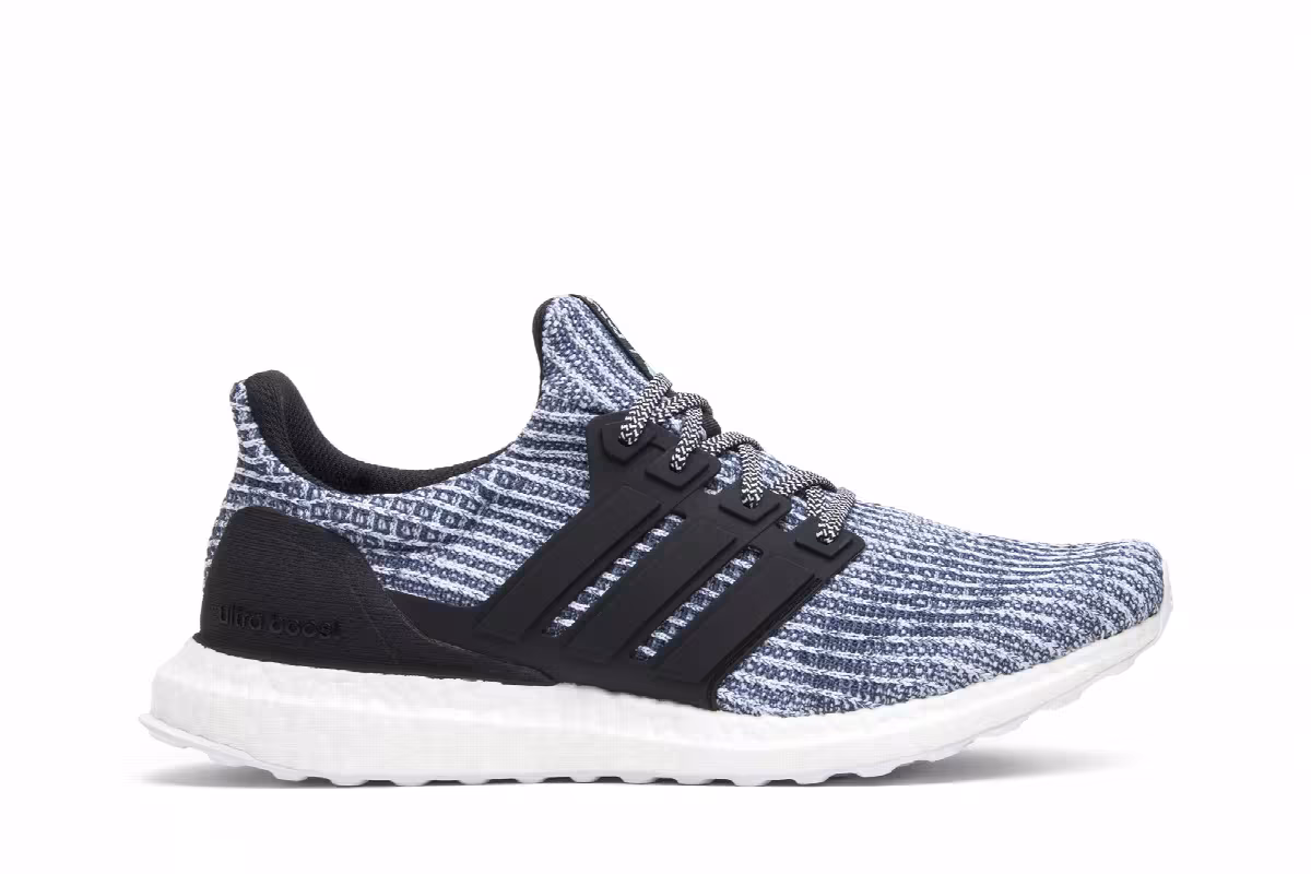 Parley x adidas UltraBoost 4.0 White Carbon Blue, view 2