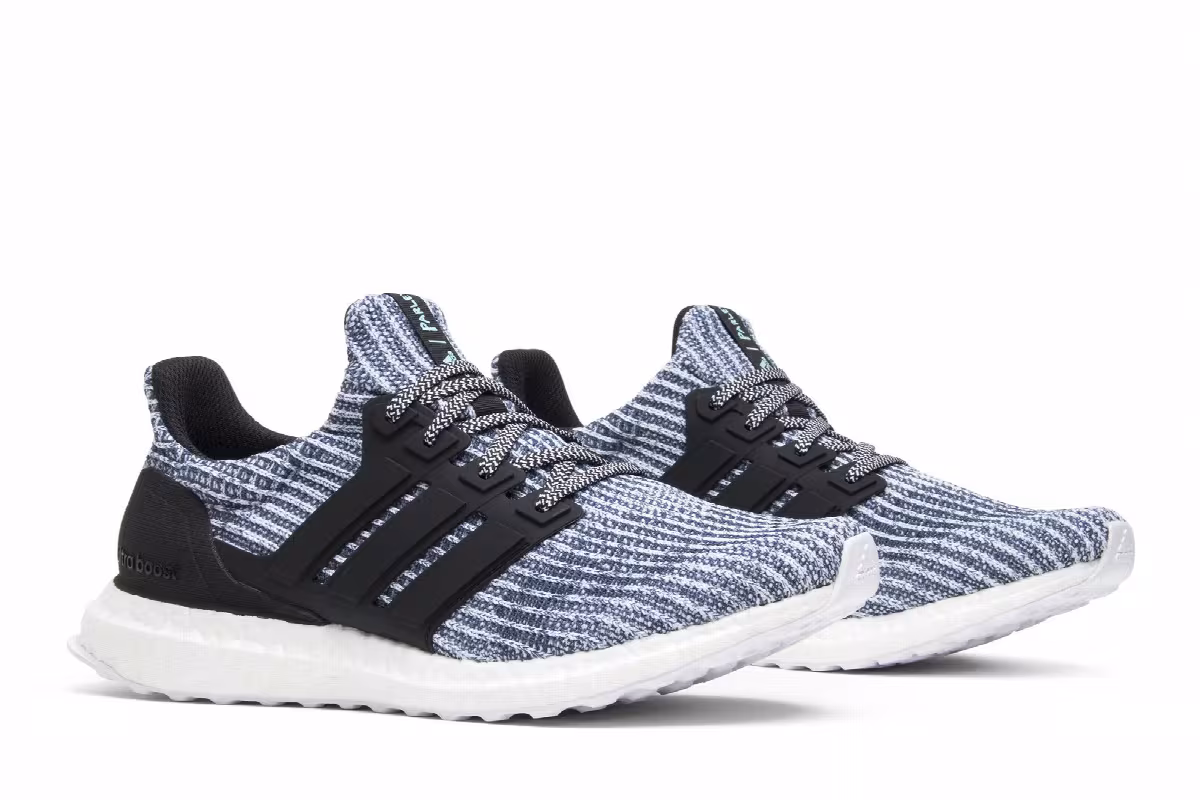 Parley x adidas UltraBoost 4.0 White Carbon Blue, view 9