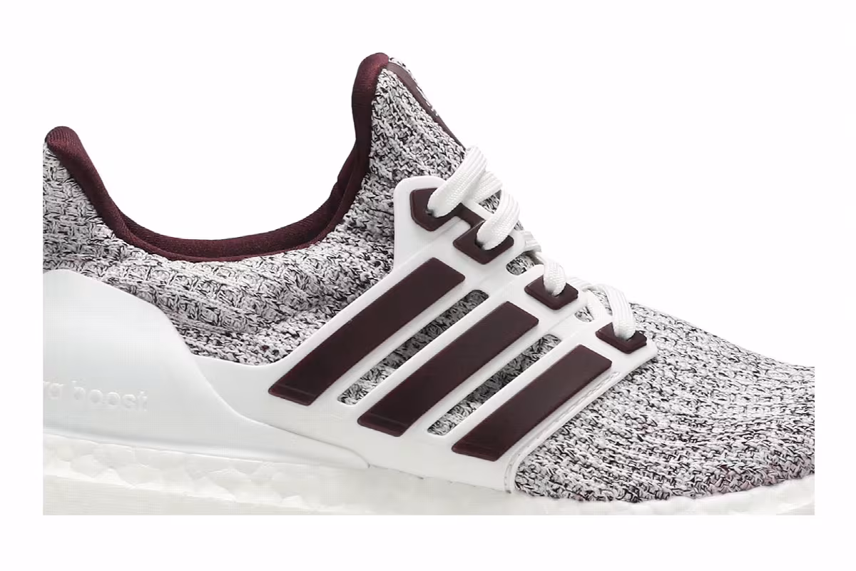 adidas UltraBoost 4.0 White Burgundy, view 3