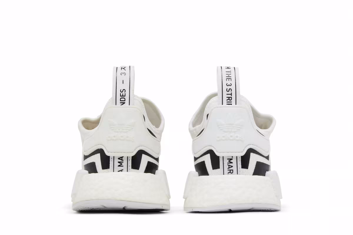 adidas NMD_R1 Colorblock - White Black, view 7