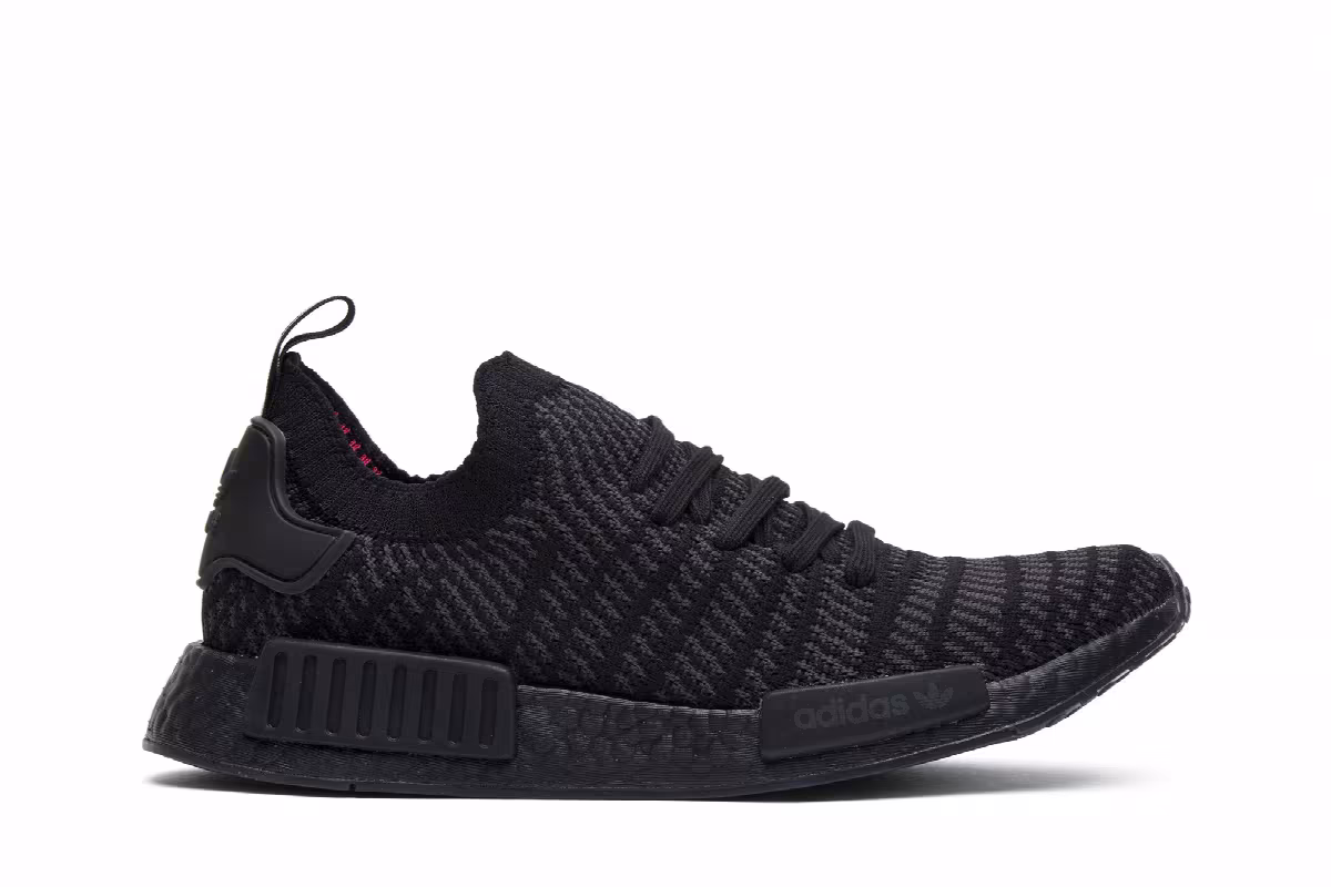 adidas NMD_R1 Primeknit STLT Triple Black, view 2