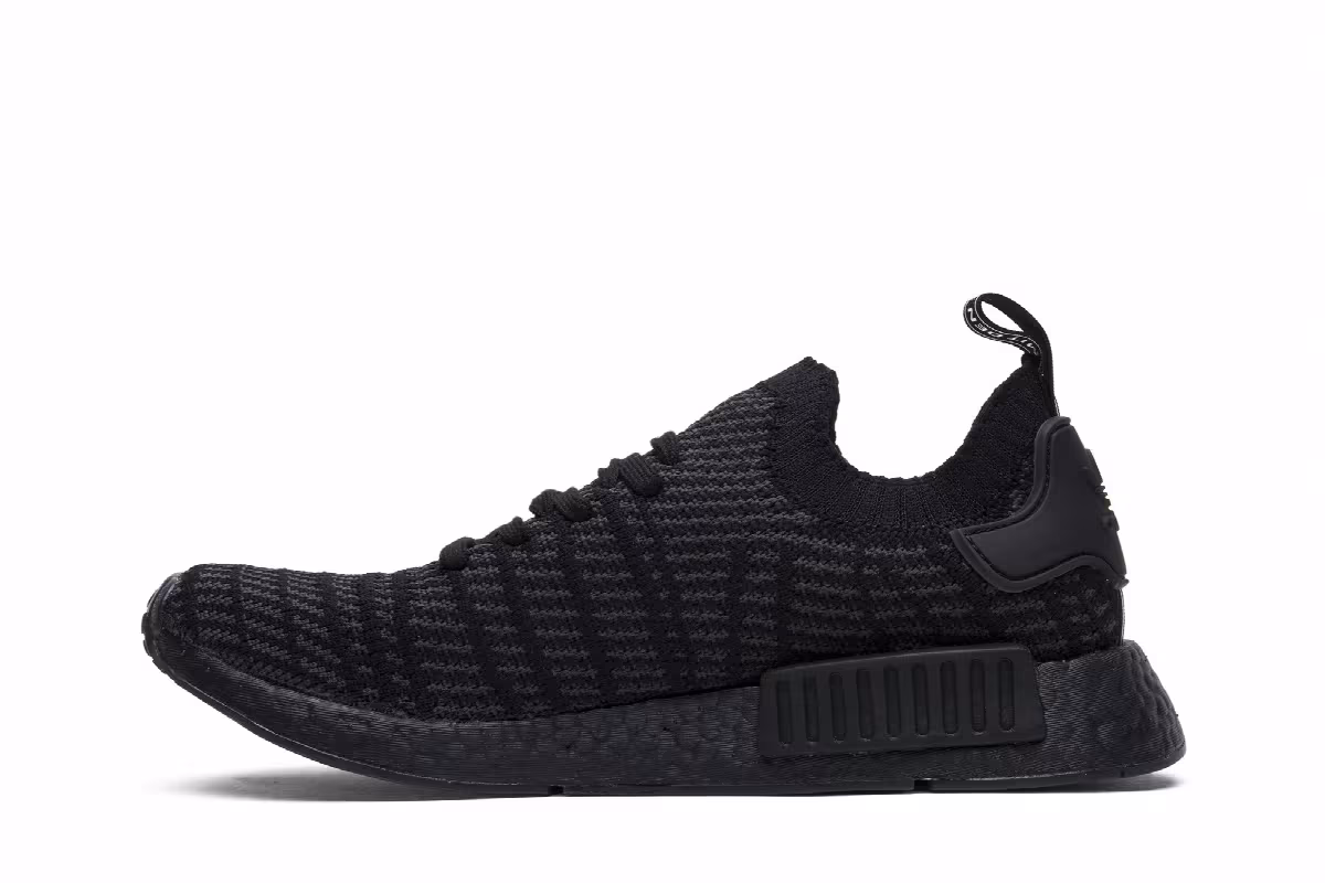 adidas NMD_R1 Primeknit STLT Triple Black, view 4