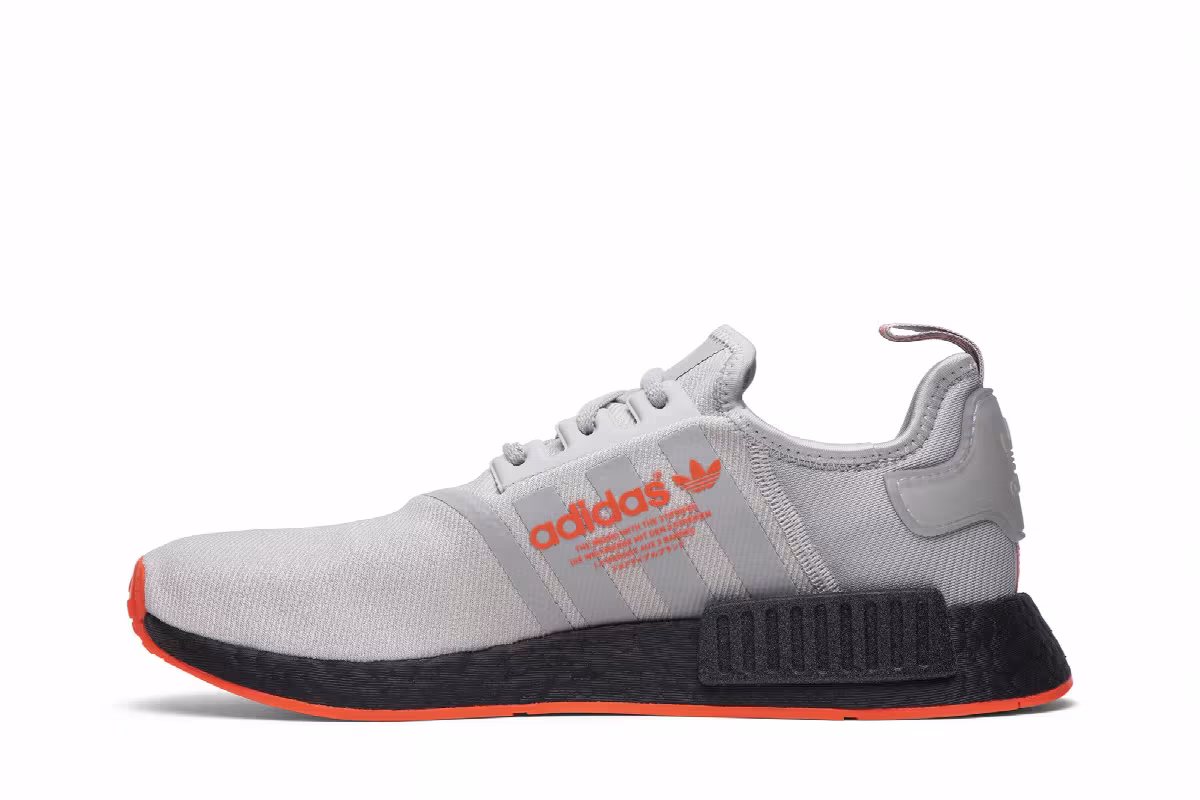 Adidas NMD_R1 Grey Solar Red, view 4
