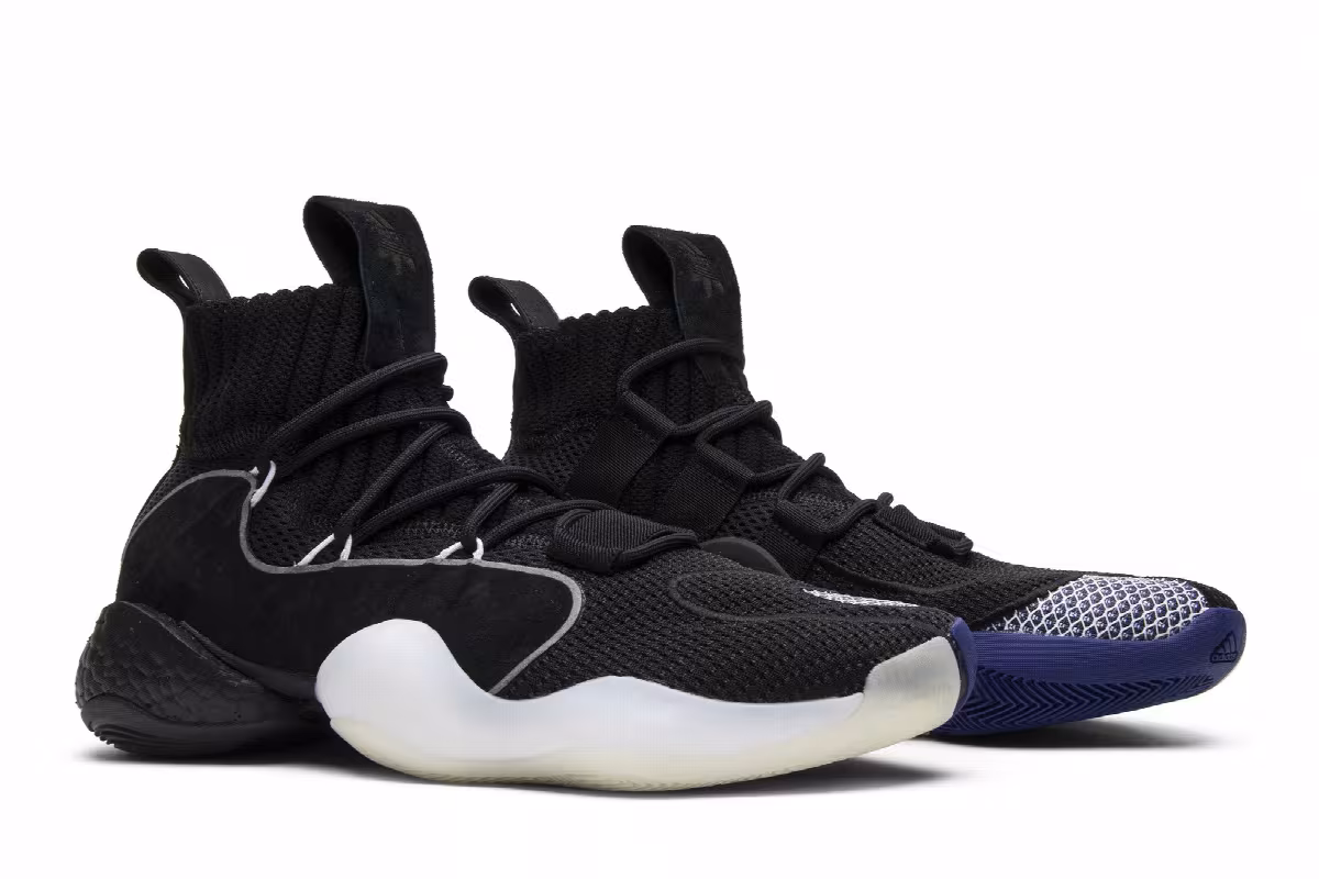 adidas Crazy BYW X Black White, view 9