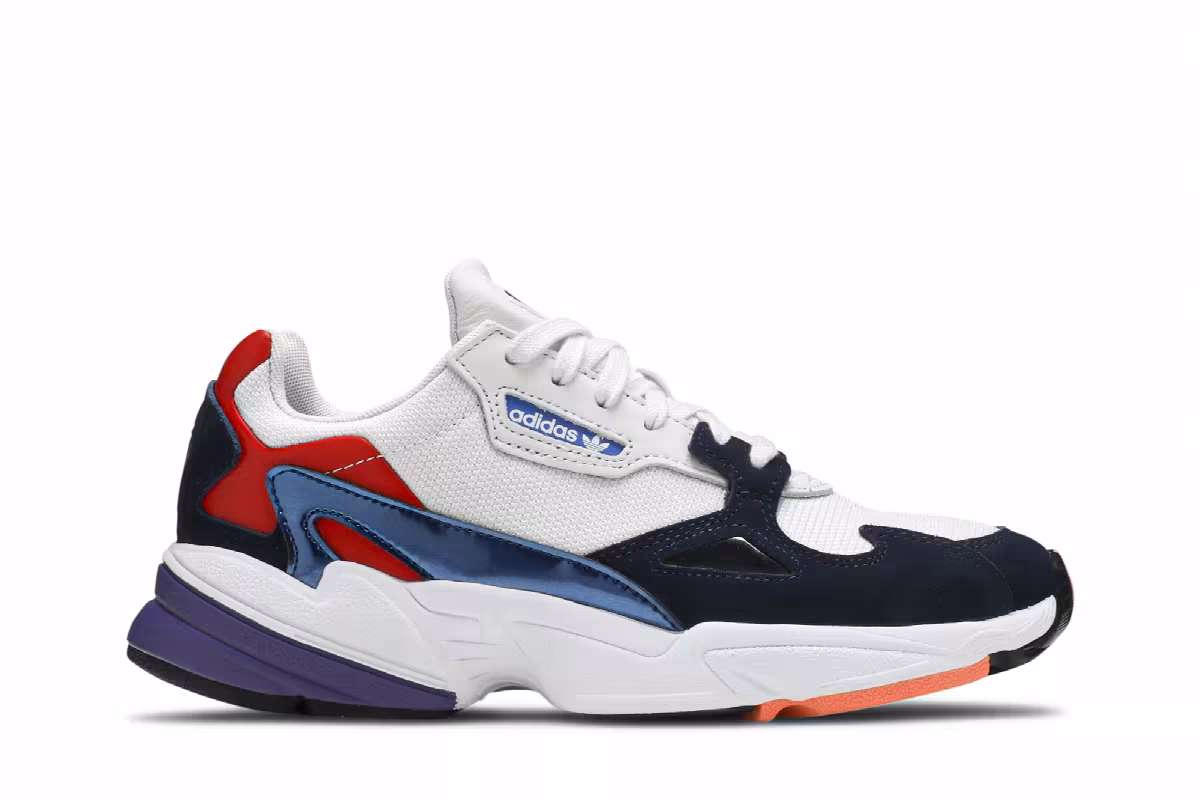 Adidas Women's Falcon Crystal White Navy, view 2
