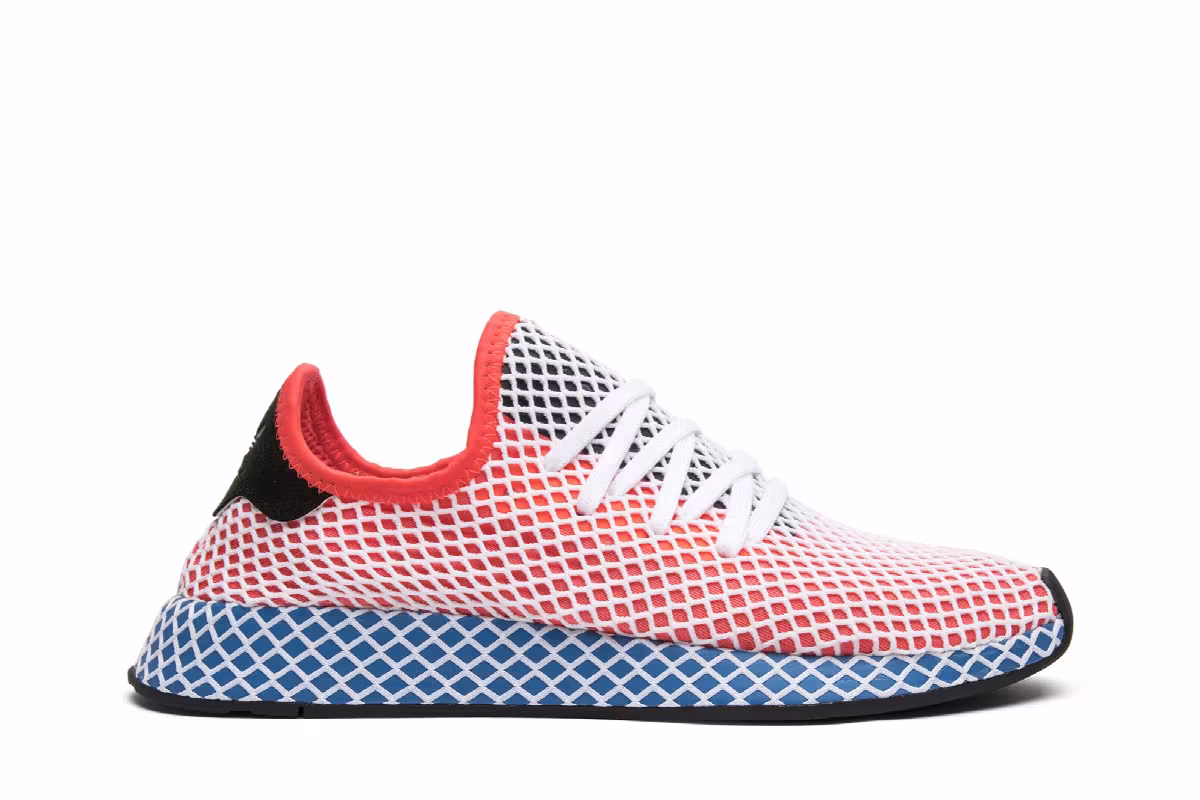 adidas Deerupt Red Blue, view 2