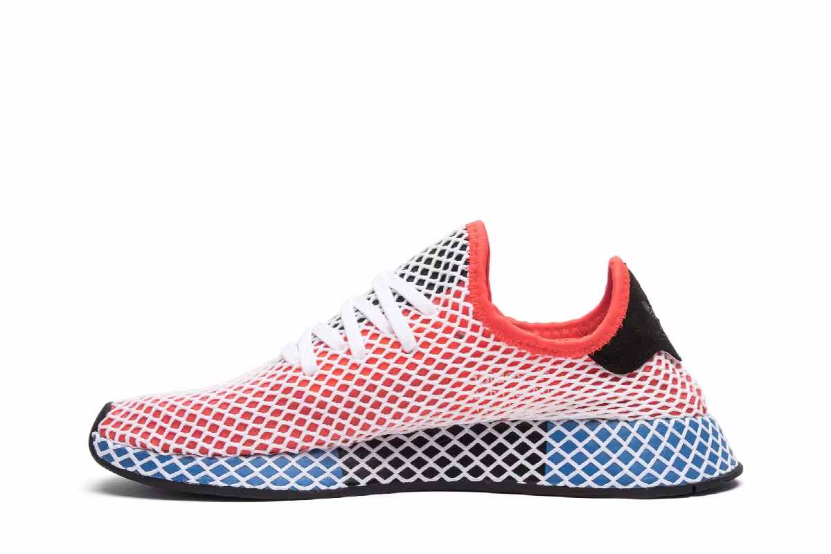 adidas Deerupt Red Blue, view 4