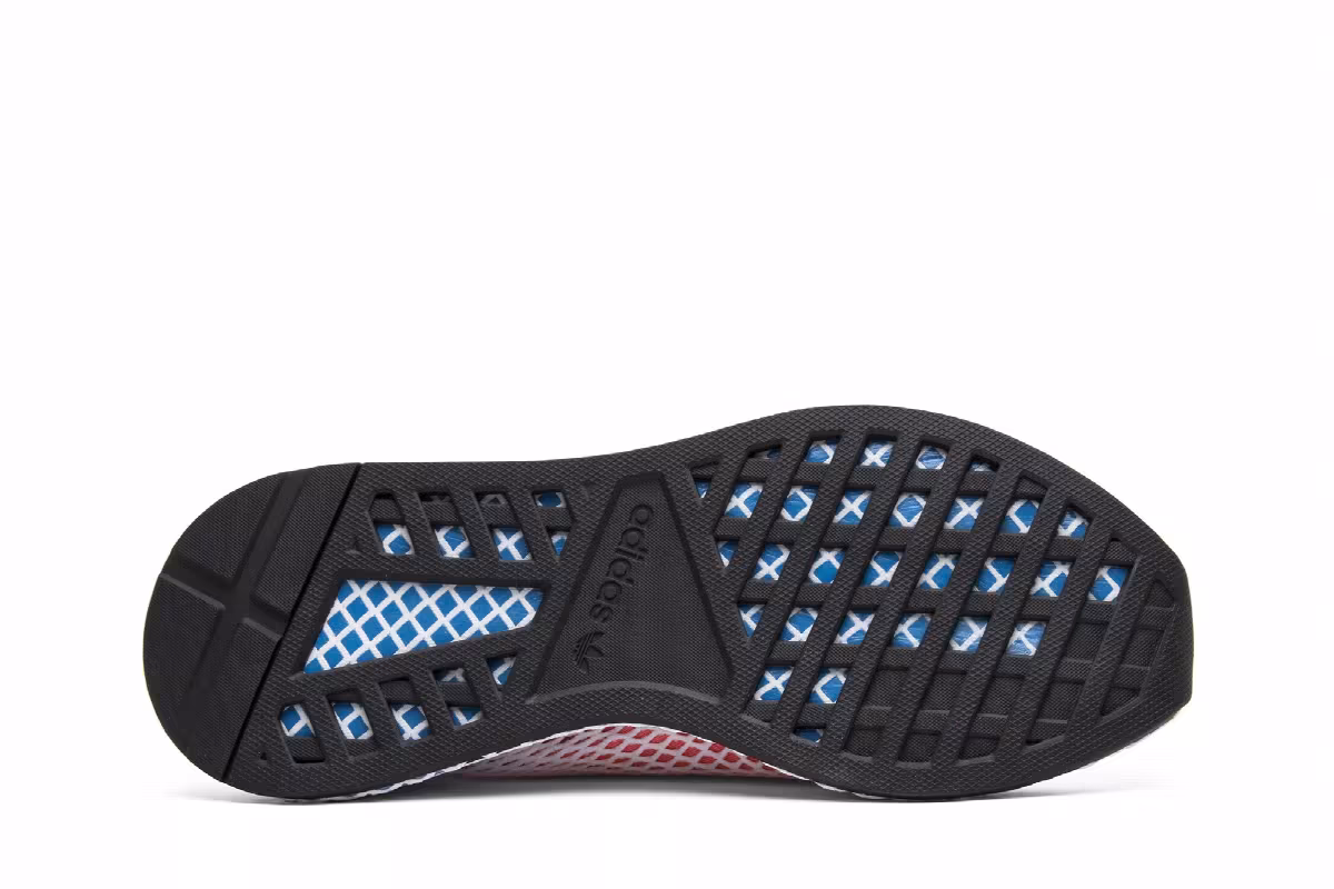 adidas Deerupt Red Blue, view 5