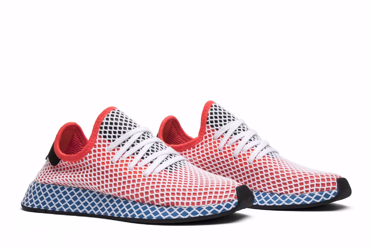 adidas Deerupt Red Blue, view 9