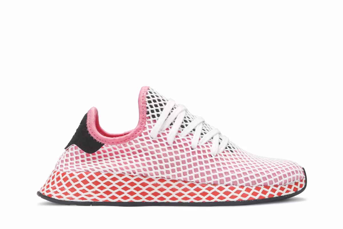 adidas Women's Deerupt Black Pink Rose, view 2