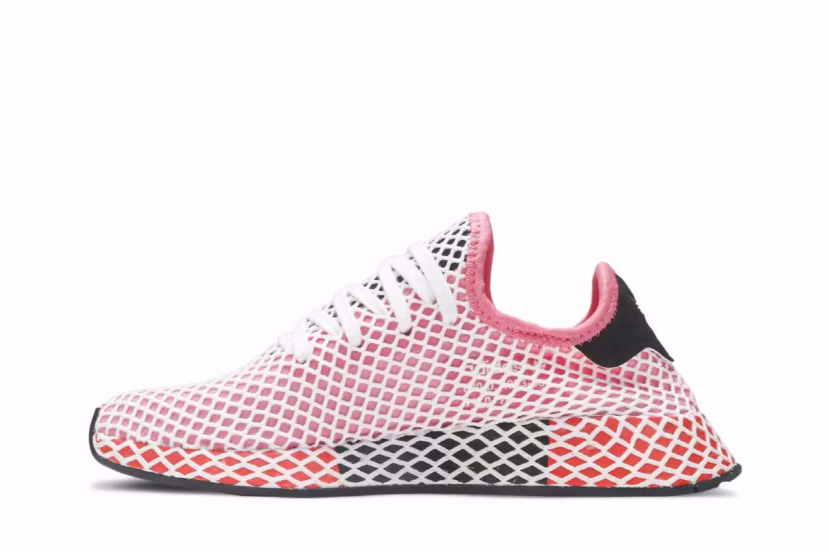 adidas Women's Deerupt Black Pink Rose, view 4