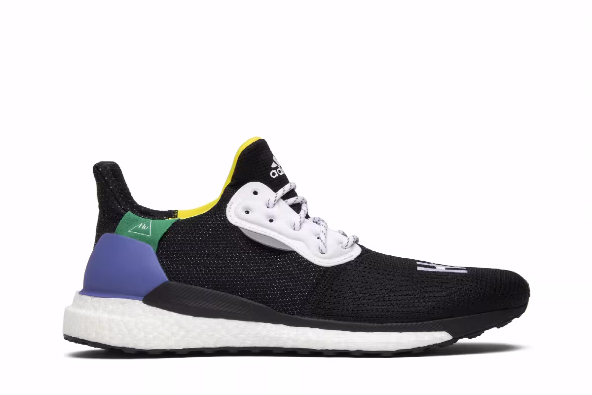 Pharrell x adidas Solar Hu Glide Black, view 2