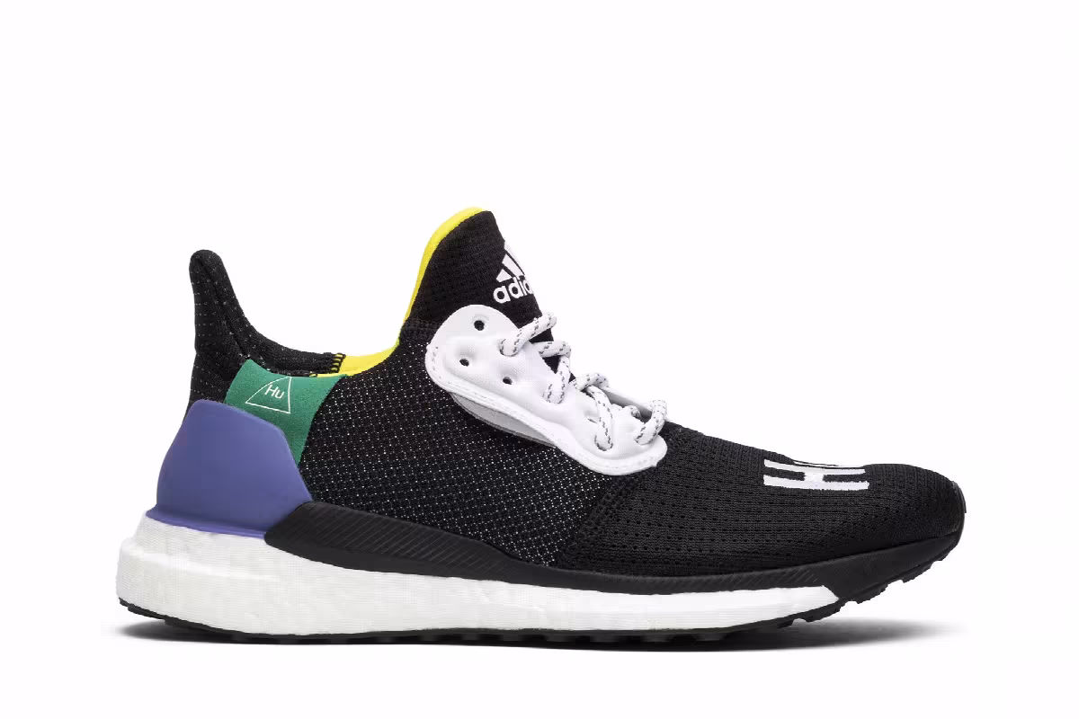 Pharrell x adidas Women's Solar Hu Glide Black, view 2