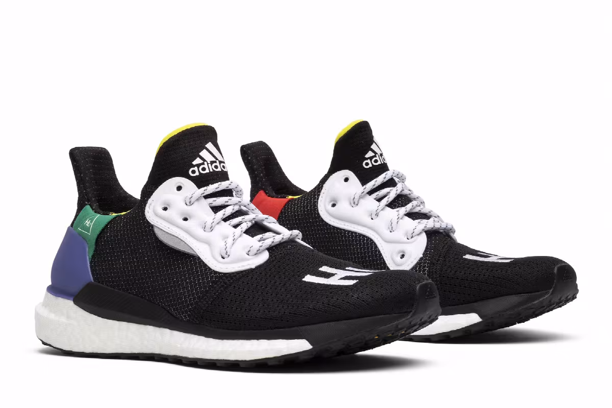 Pharrell x adidas Women's Solar Hu Glide Black, view 9