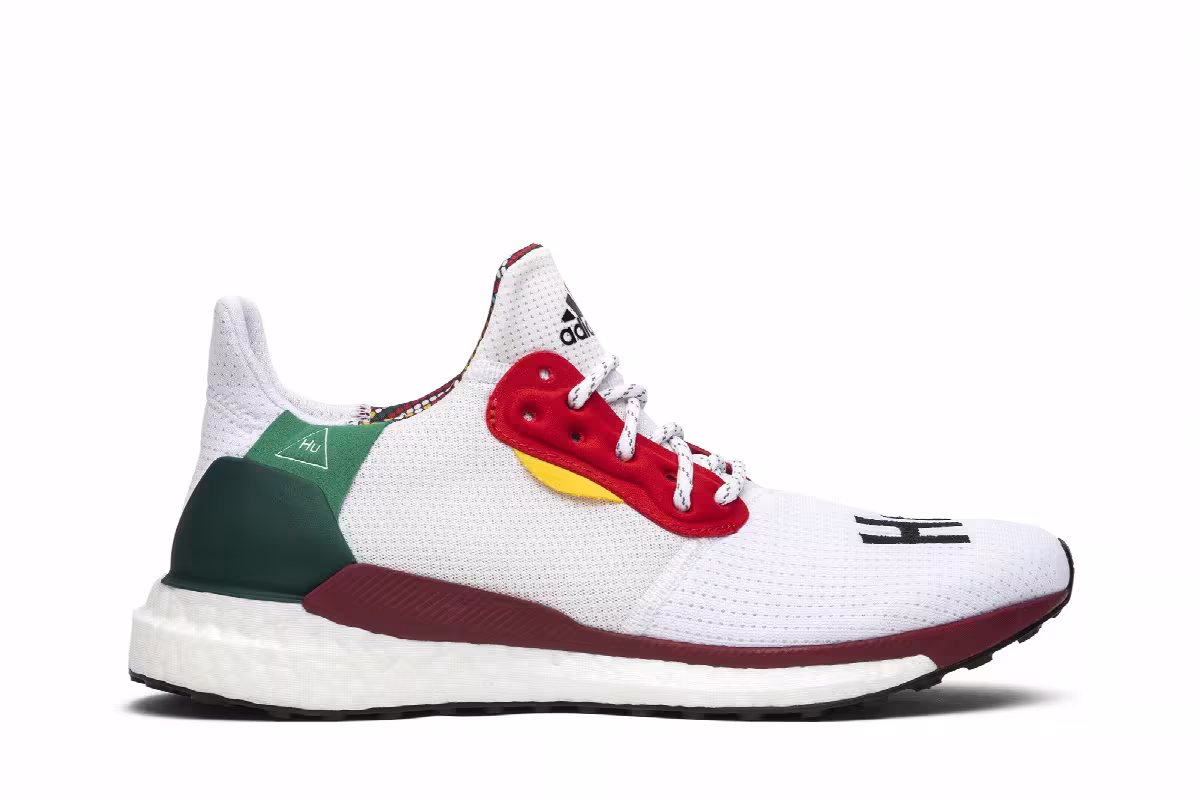 Pharrell x adidas Women's Solar Hu Glide Cloud White, view 2