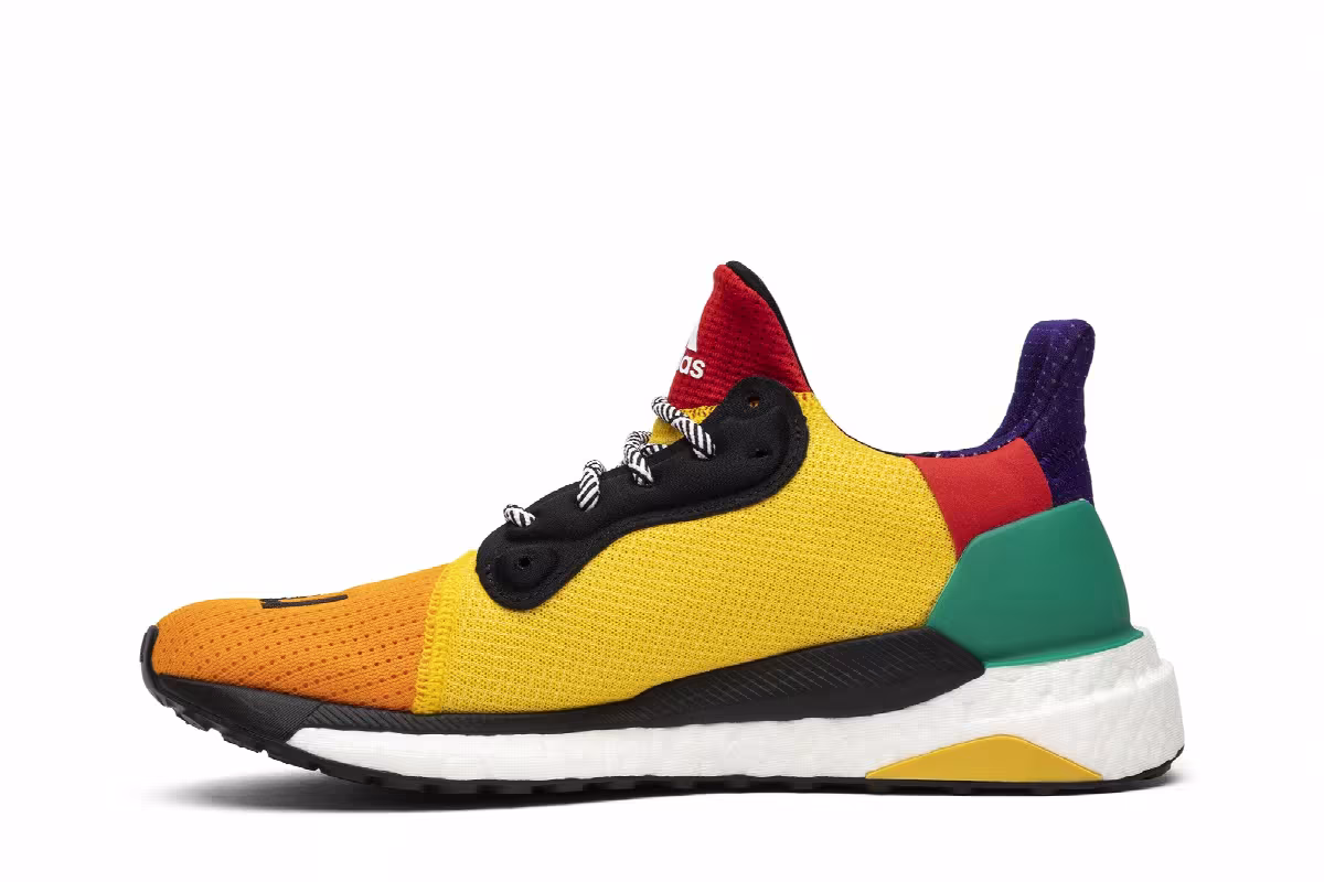 Pharrell x adidas Women's Solar Hu Glide Yellow, view 4
