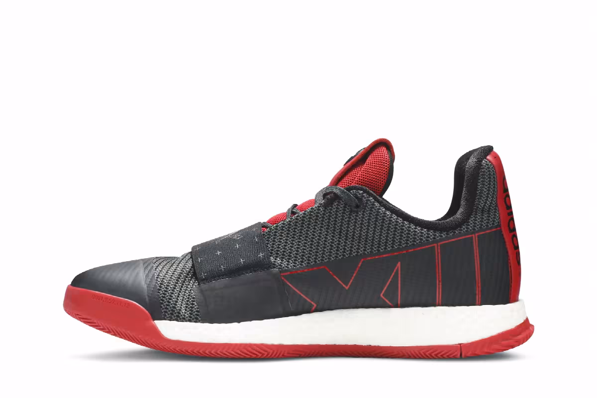 Adidas Harden Vol. 3 Black Scarlet, view 4