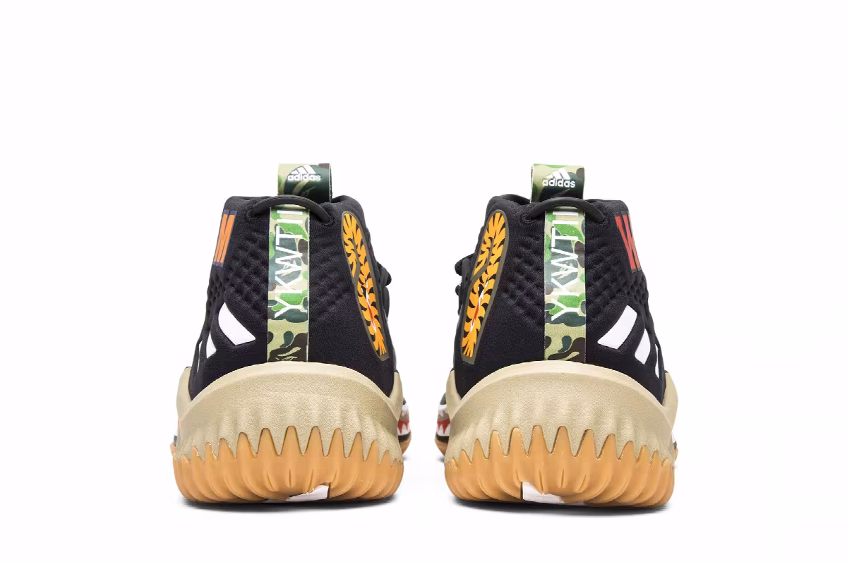 A Bathing Ape x adidas Dame 4 Green Camo, view 7