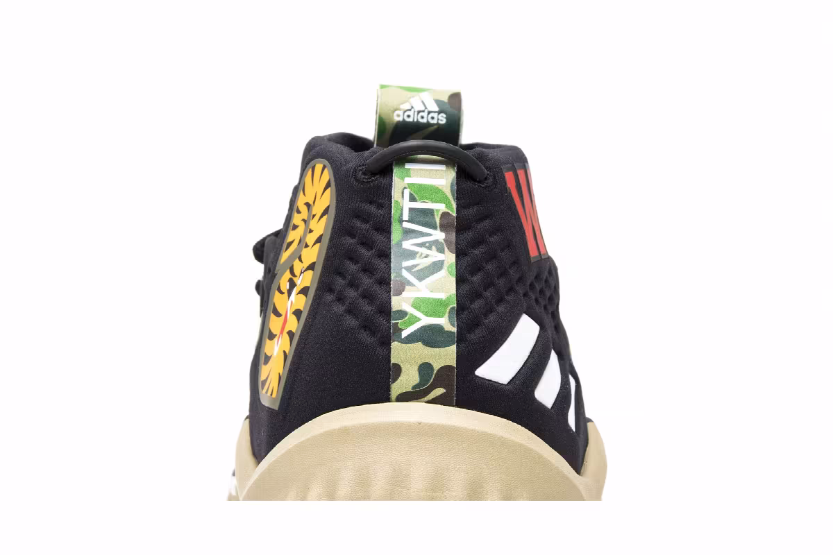 A Bathing Ape x adidas Dame 4 Green Camo, view 8