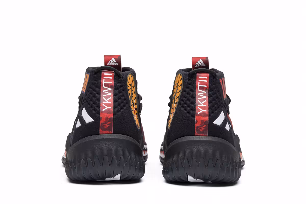 A Bathing Ape x adidas Dame 4 Red Camo, view 7