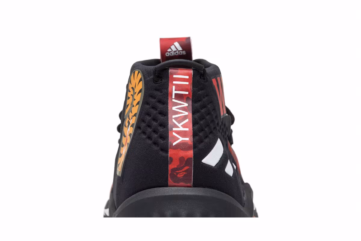 A Bathing Ape x adidas Dame 4 Red Camo, view 8