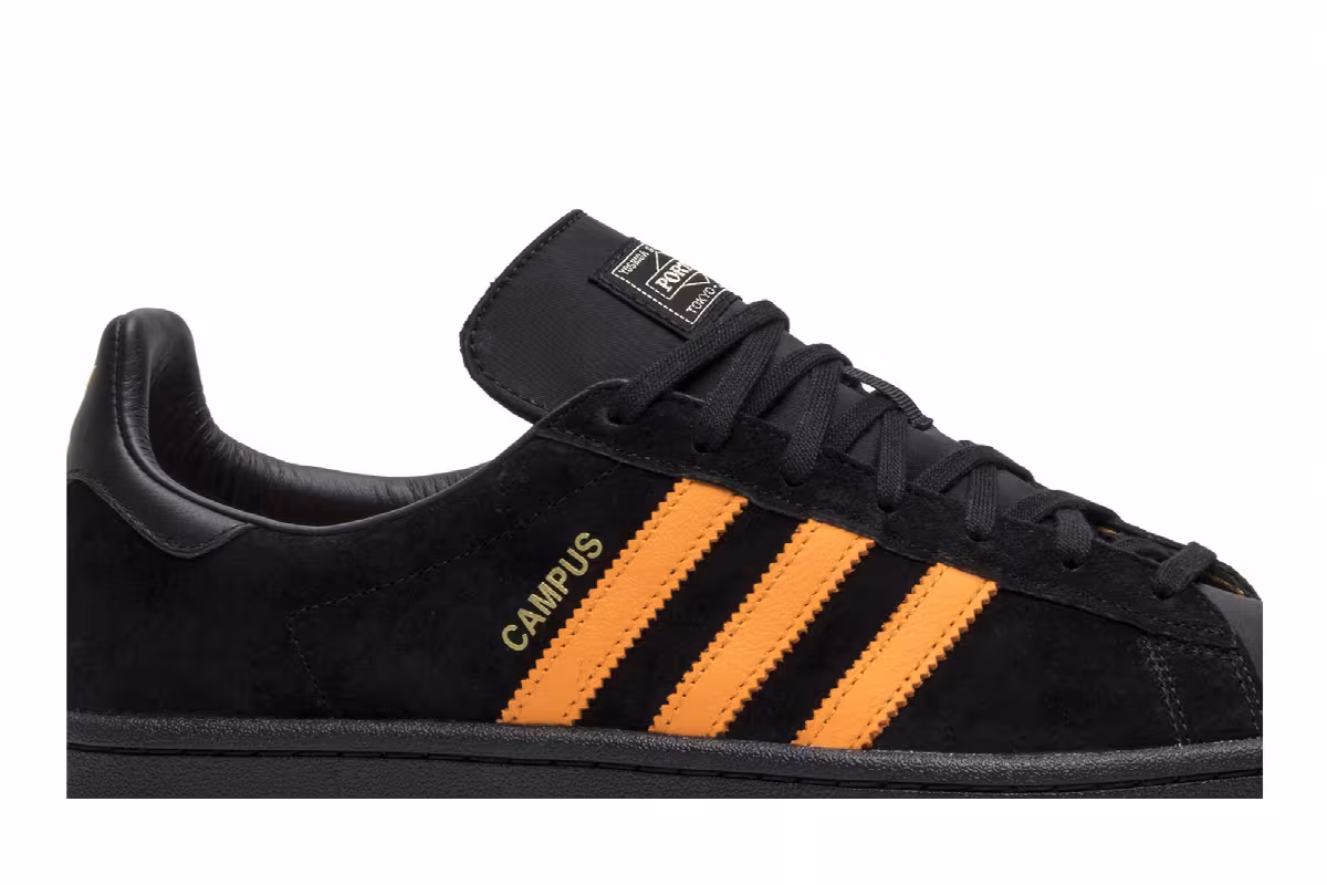 Porter x adidas Campus Black Orange, view 3