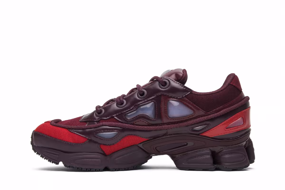 Raf Simons x adidas Ozweego 3 Burgundy, view 4