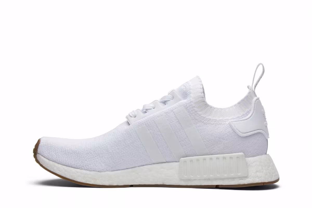 adidas NMD_R1 Primeknit White Gum, view 4