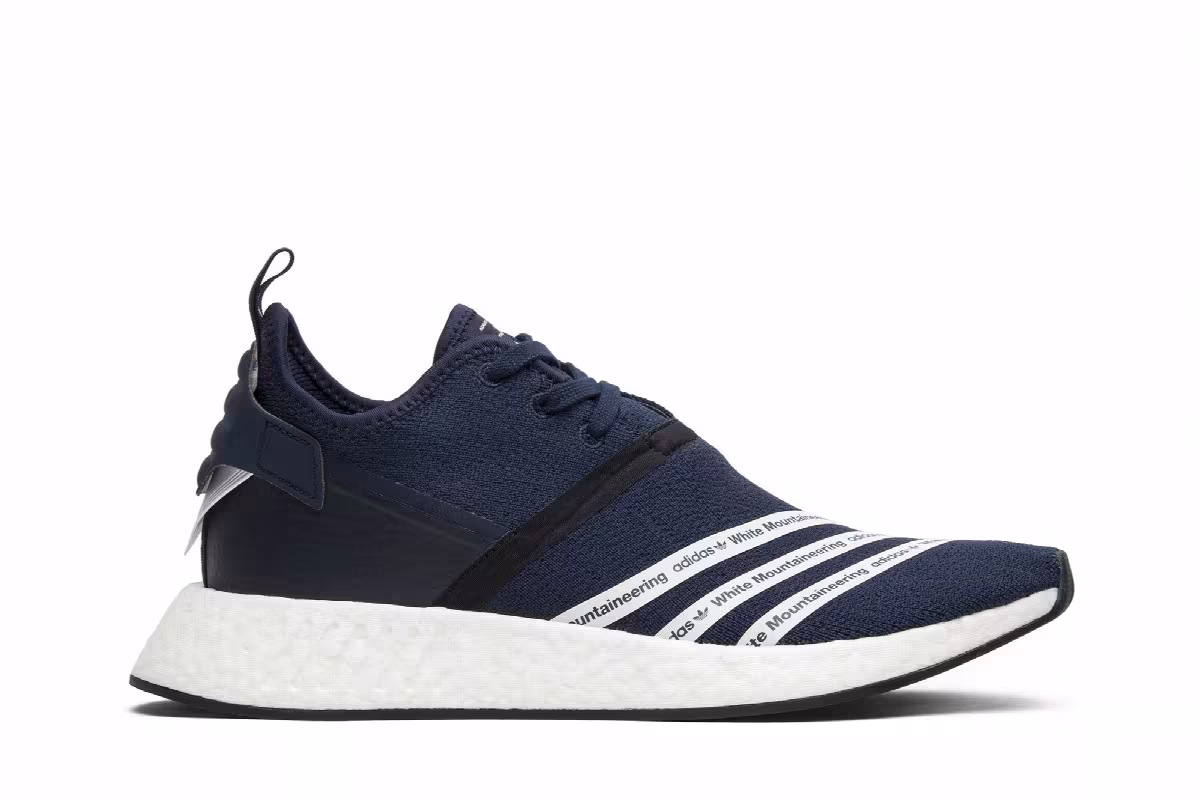 White Mountaineering x adidas NMD R2 PK Collegiate Navy, view 2