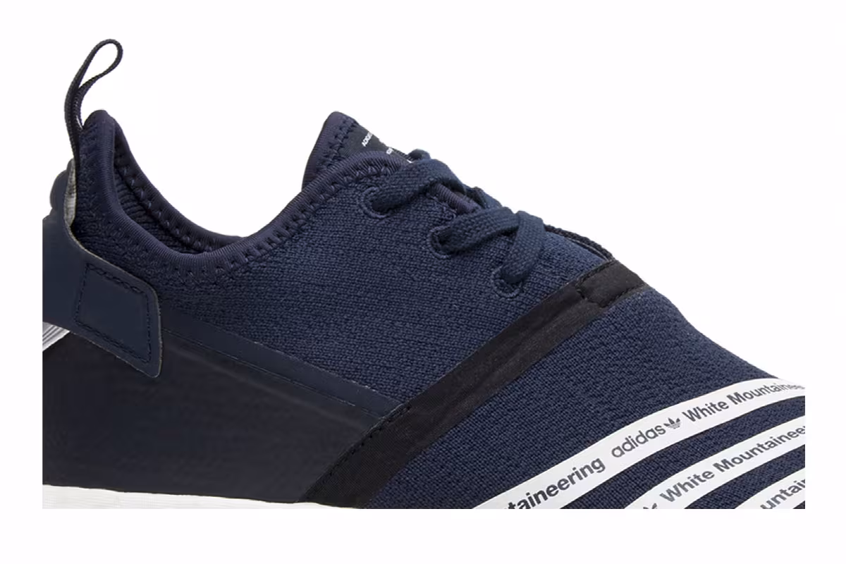 White Mountaineering x adidas NMD R2 PK Collegiate Navy, view 3