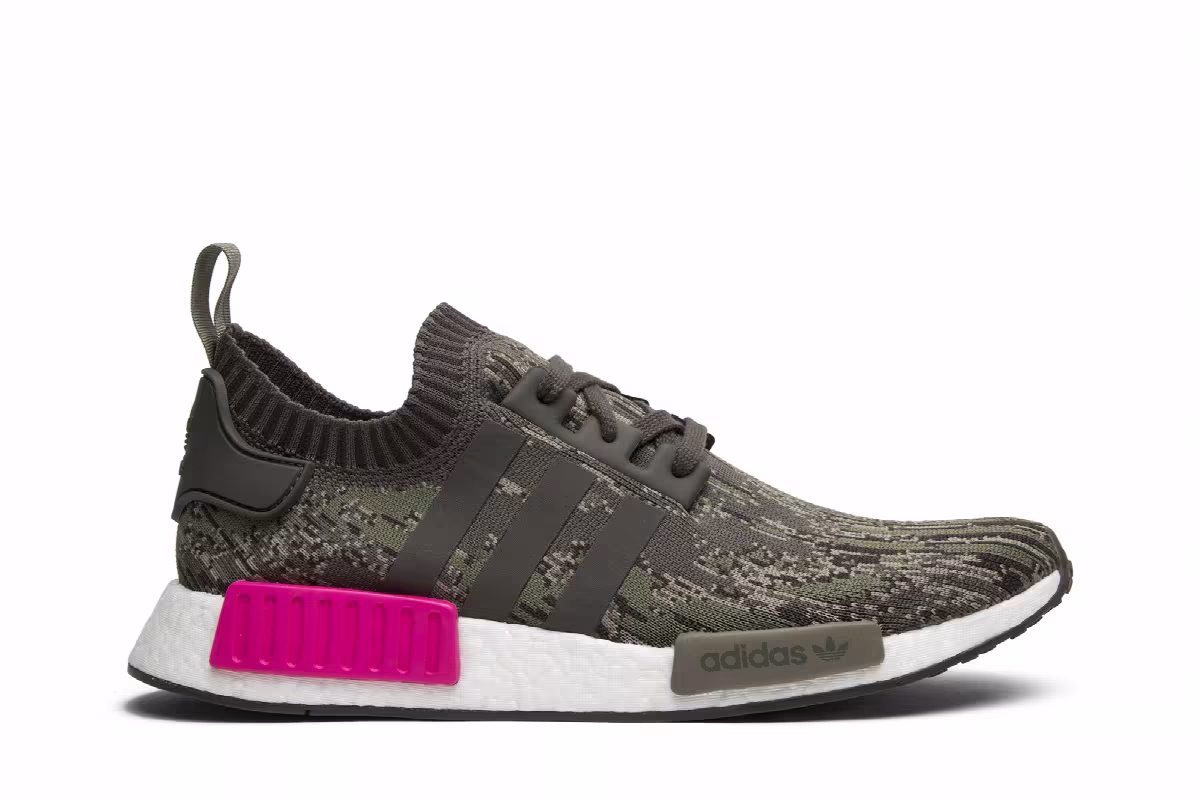Adidas NMD_R1 Primeknit Utility Grey Camo, view 2