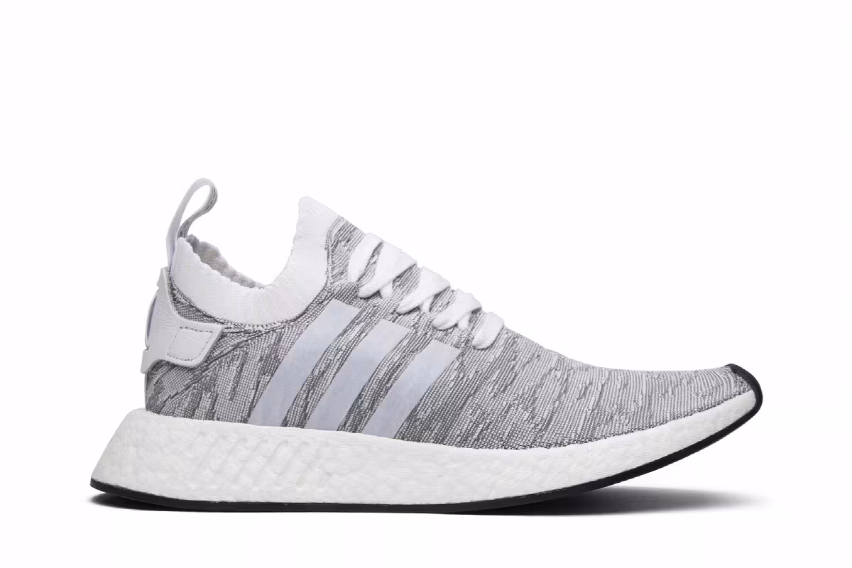 adidas NMD_R2 Primeknit Running White, view 2