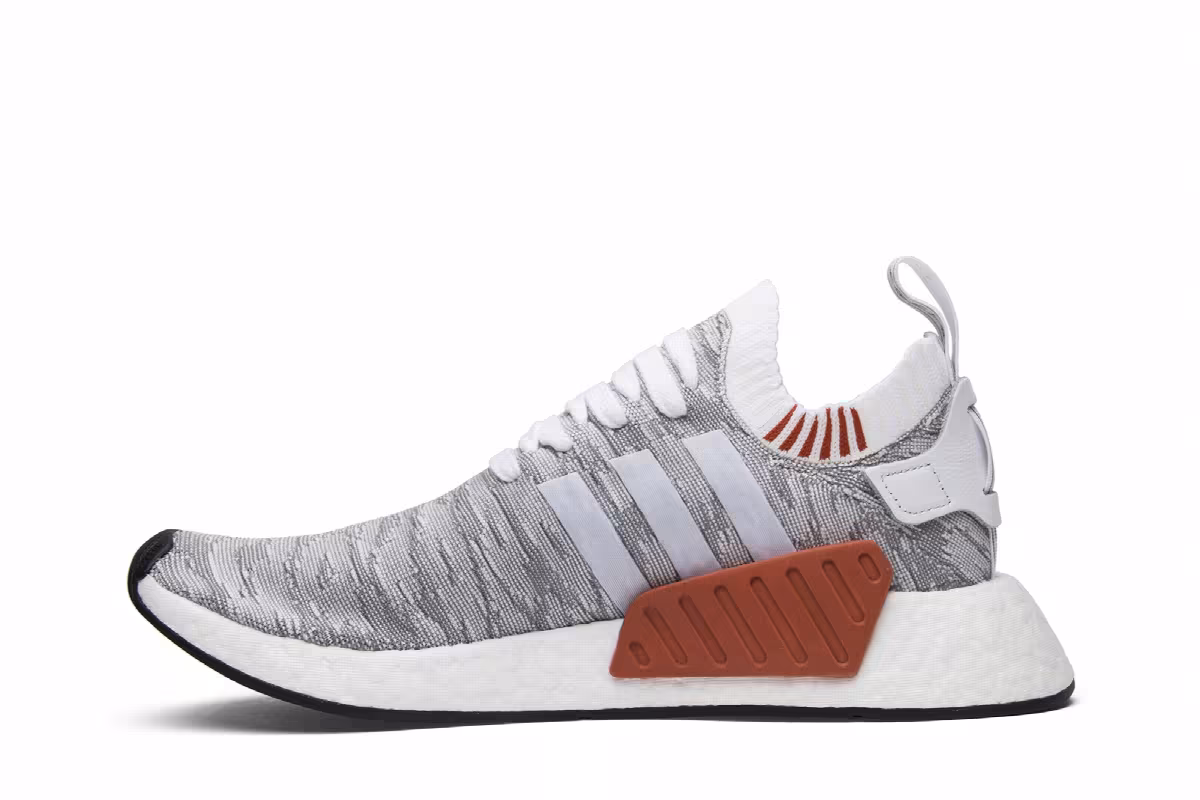 adidas NMD_R2 Primeknit Running White, view 4