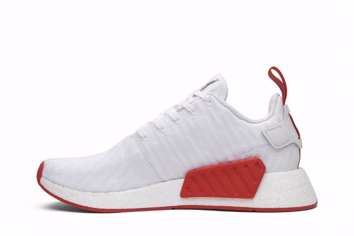 adidas NMD_R2 Primeknit Running White, view 4