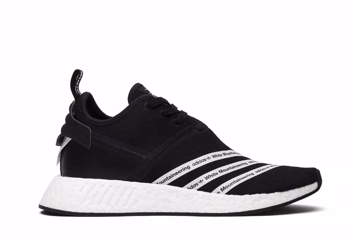 White Mountaineering x adidas NMD_R2 PK Black, view 2