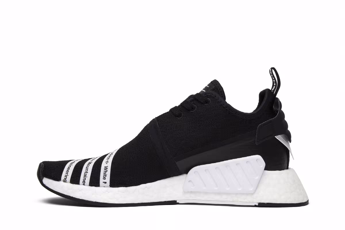 White Mountaineering x adidas NMD_R2 PK Black, view 4