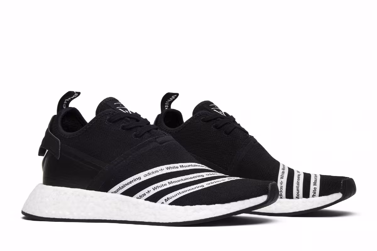 White Mountaineering x adidas NMD_R2 PK Black, view 9