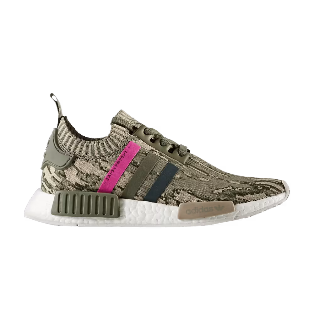 Adidas Women's NMD_R1 Primeknit Green Glitch Camo