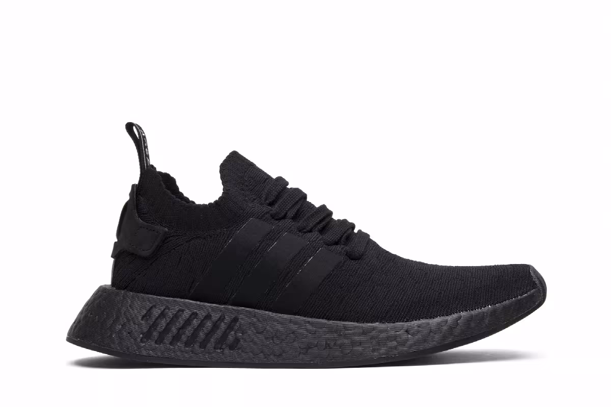 Adidas Women's NMD_R2 Primeknit Triple Black, view 2