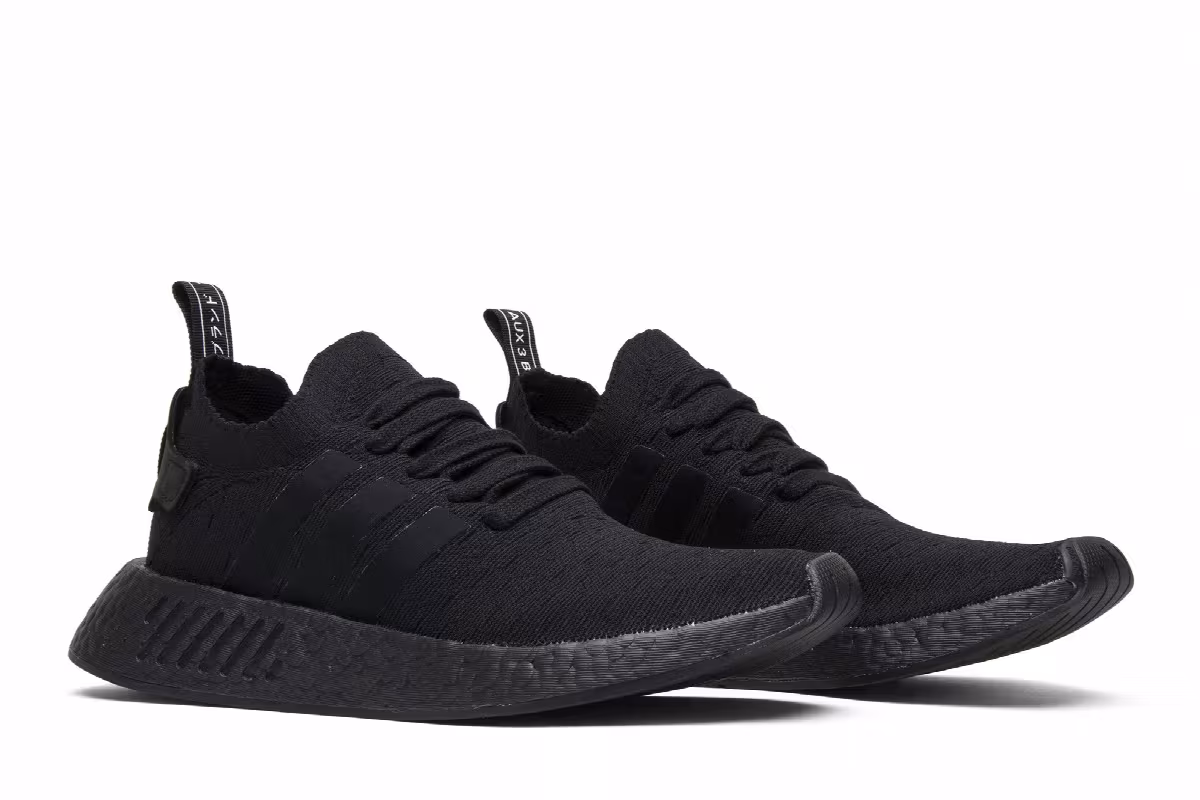Adidas Women's NMD_R2 Primeknit Triple Black, view 9