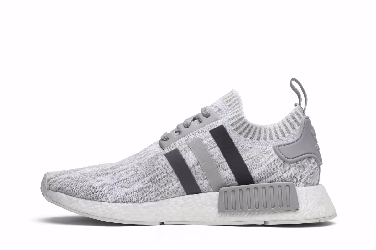Adidas Women's NMD_R1 Primeknit Grey Glitch Camo, view 4
