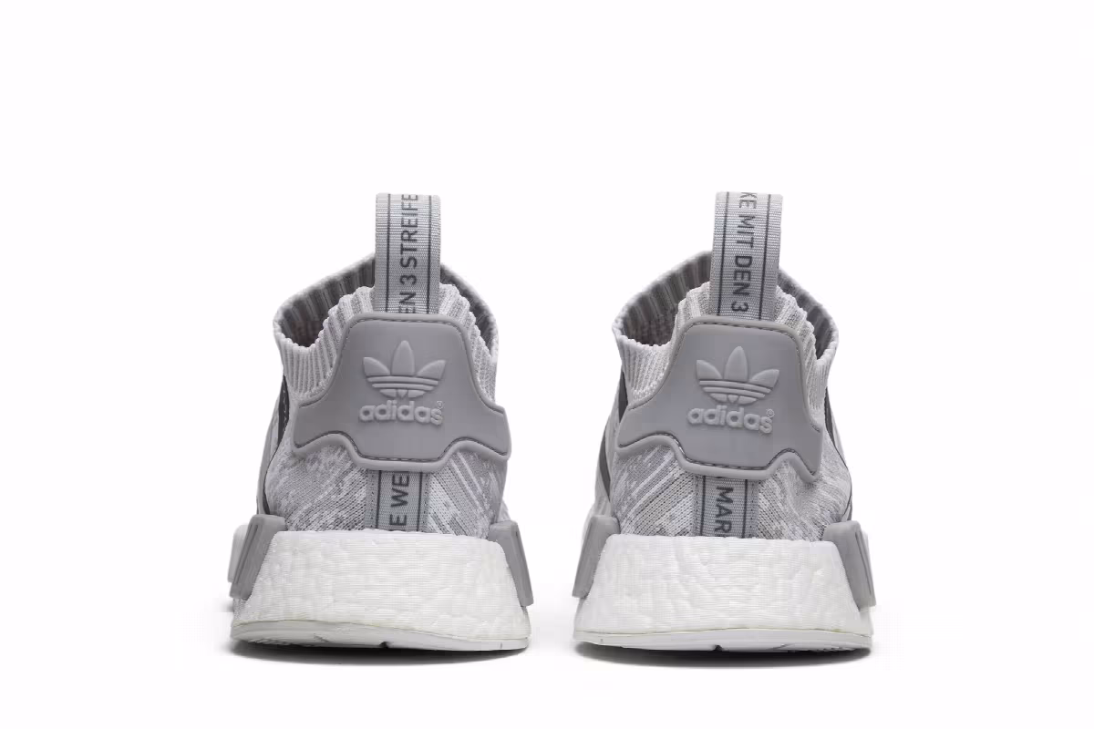 Adidas Women's NMD_R1 Primeknit Grey Glitch Camo, view 7