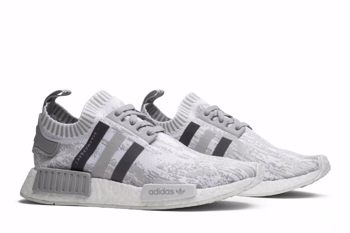 Adidas Women's NMD_R1 Primeknit Grey Glitch Camo, view 9