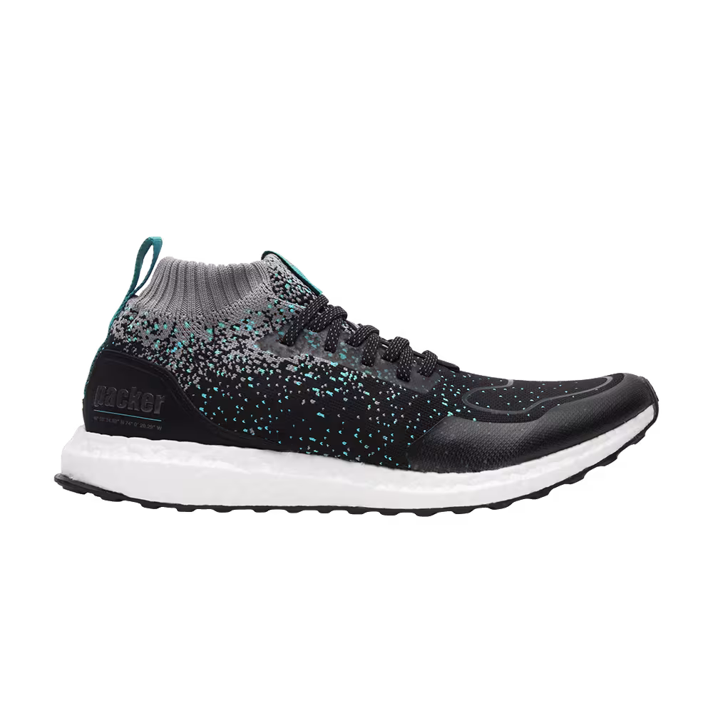 Solebox x Packer Shoes x adidas UltraBoost Mid Core Black Energy Blue