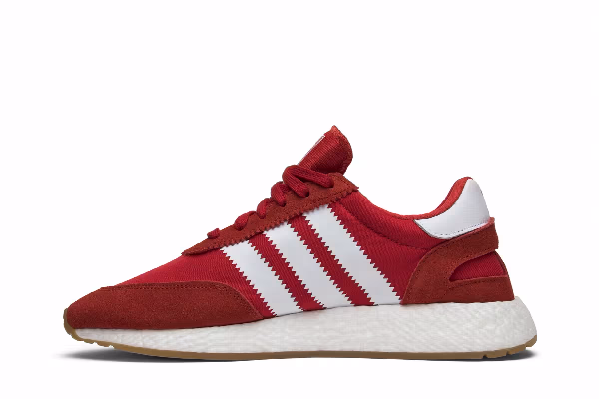 Adidas Iniki Runner Red Running White, view 4